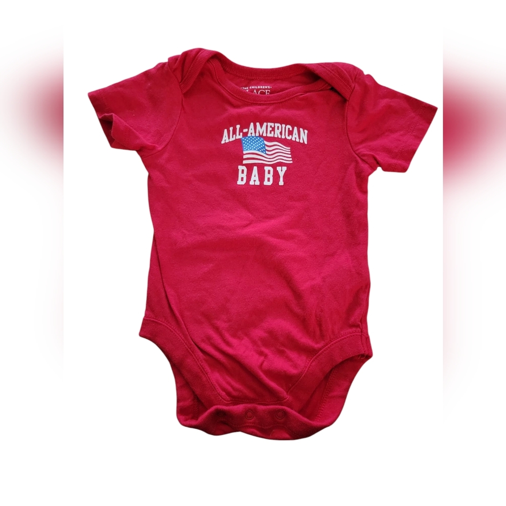 All-American Baby Red Onesie